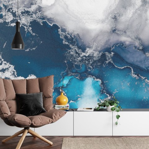 Fototapeta Marble Ink Abstract Art From Exquisite Original Painting For Abstract Background . Painting Was Painted Pattern Of Om