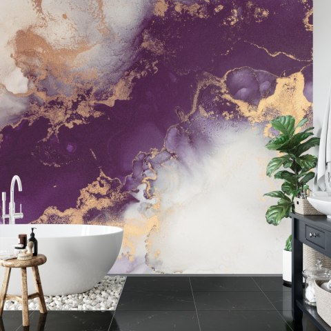 Fototapeta Marble Ink Abstract Art From Exquisite Original Painting For Abstract Background . Painting Was Painted Pattern Of Om