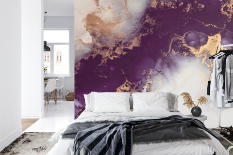 Fototapeta Marble Ink Abstract Art From Exquisite Original Painting For Abstract Background . Painting Was Painted Pattern Of Om