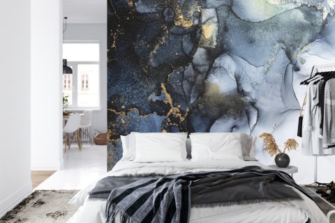 Fototapeta Marble Ink Abstract Art From Exquisite Original Painting For Abstract Background . Painting Was Painted Pattern Of Om