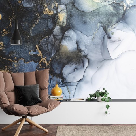 Fototapeta Marble Ink Abstract Art From Exquisite Original Painting For Abstract Background . Painting Was Painted Pattern Of Om