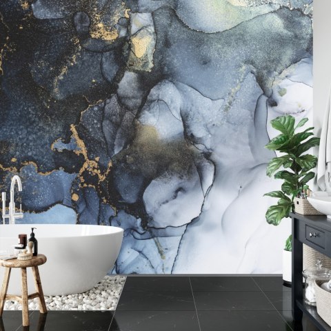 Fototapeta Marble Ink Abstract Art From Exquisite Original Painting For Abstract Background . Painting Was Painted Pattern Of Om