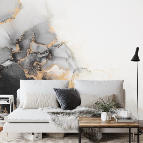 Fototapeta Marble Ink Abstract Art From Exquisite Original Painting For Abstract Background . Painting Was Painted Pattern Of Om