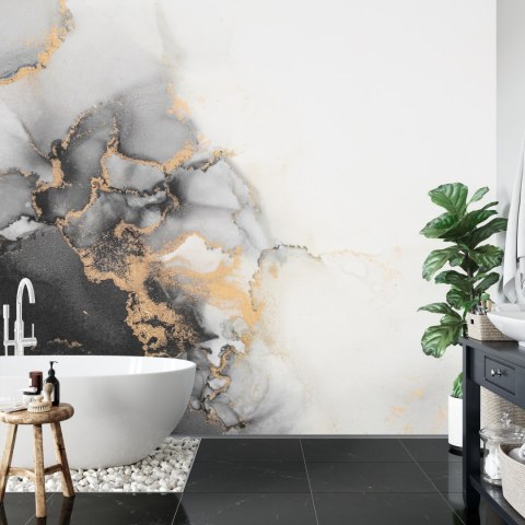 Fototapeta Marble Ink Abstract Art From Exquisite Original Painting For Abstract Background . Painting Was Painted Pattern Of Om