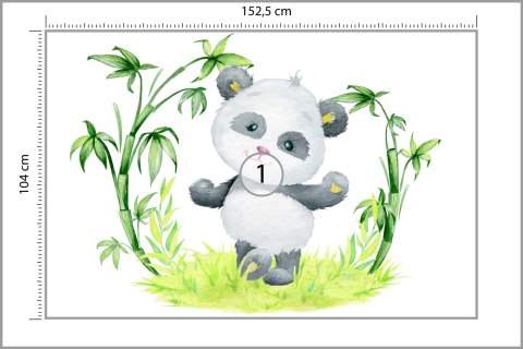 Fototapeta Panda I Bambus Vinyl Gładki 152.5x104 FT-2380-VGL