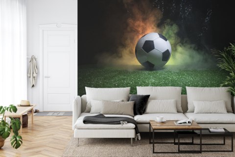 Fototapeta Piłka Nożna Na Boisku Vinyl Gładki 152.5x104 FT-3371-VGL