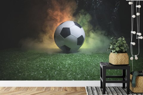 Fototapeta Piłka Nożna Na Boisku Vinyl Gładki 152.5x104 FT-3371-VGL