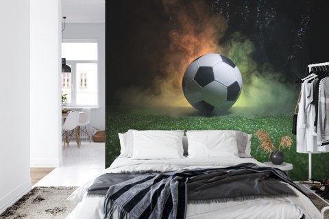 Fototapeta Piłka Nożna Na Boisku Vinyl Gładki 152.5x104 FT-3371-VGL