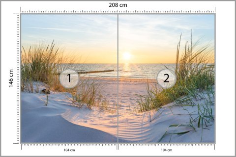 Fototapeta Plaża Morze Wydmy Flizelina 208x146 FT-391-VEXL