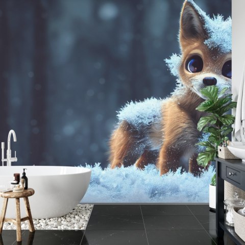 Fototapeta Red Fox In The Snow Vinyl Gładki 152.5x104 FT-448492-VGL