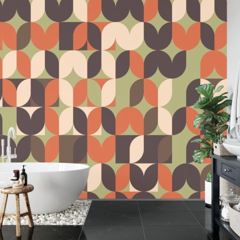 Fototapeta Retro Pattern, Geometric Colorful Abstract Vinyl Gładki 152.5x104 FT-448508-VGL