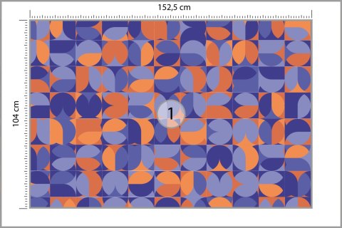 Fototapeta Retro Pattern, Geometric Colorful Abstract Vinyl Gładki 152.5x104 FT-448509-VGL