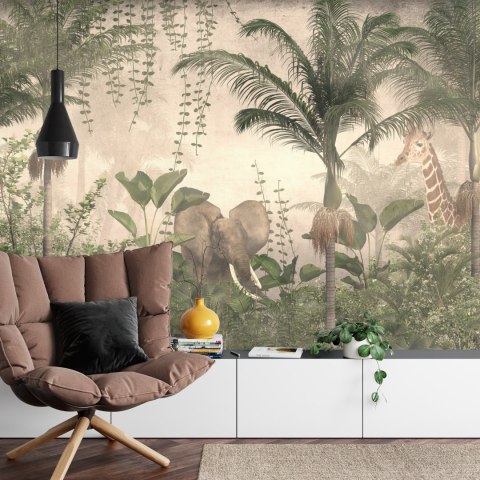 Fototapeta Tropical Trees And Leaves For Digital Printing Wallpaper, Custom Design Wallpaper - 3D Flizelina 208x146 FT-448523-VE