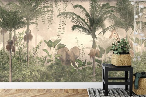 Fototapeta Tropical Trees And Leaves For Digital Printing Wallpaper, Custom Design Wallpaper - 3D Flizelina 208x146 FT-448523-VE
