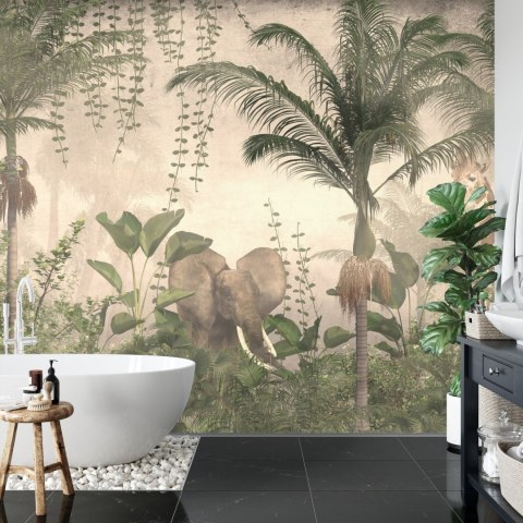 Fototapeta Tropical Trees And Leaves For Digital Printing Wallpaper, Custom Design Wallpaper - 3D Vinyl Gładki 152.5x104 FT-4485