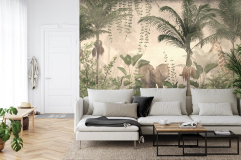 Fototapeta Tropical Trees And Leaves For Digital Printing Wallpaper, Custom Design Wallpaper - 3D Vinyl Gładki 152.5x104 FT-4485