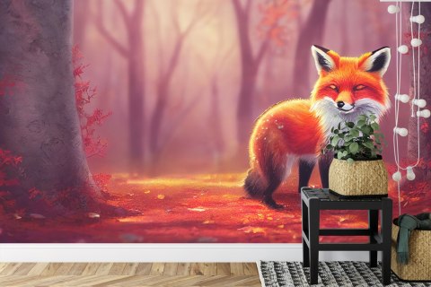 Fototapeta Woodland Fox In Autumn, Created With Ai, Artificial Intelligence Flizelina 208x146 FT-448486-VEXL