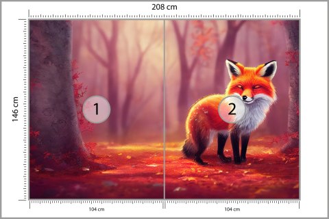 Fototapeta Woodland Fox In Autumn, Created With Ai, Artificial Intelligence Flizelina 208x146 FT-448486-VEXL