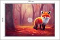 Fototapeta Woodland Fox In Autumn, Created With Ai, Artificial Intelligence Vinyl Gładki 152.5x104 FT-448486-VGL