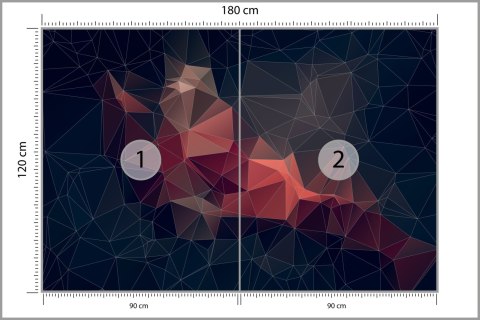 Fototapeta Abstract Retro Colortriangle Background, Flizelina Zmywalna 180x120 FT-448545-VEML180-120