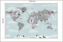 Fototapeta Animals World Map For Kids Wallpaper Design Vinyl Gładki 152.5x104 FT-448529-VGL
