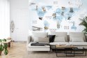 Fototapeta Animals World Map For Kids Wallpaper Design Vinyl Gładki 152.5x104 FT-448532-VGL
