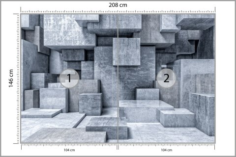 Fototapeta Geometric 3D Background Flizelina 208x146 FT-4928-VEXL