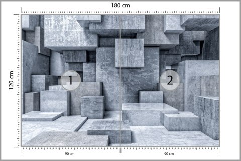 Fototapeta Geometric 3D Background Flizelina Zmywalna 180x120 FT-4928-VEML180-120