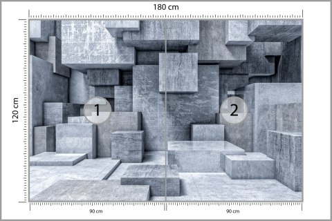 Fototapeta Geometric 3D Background Tapeta Samoprzylepna 180x120 FT-4928-SK180-120