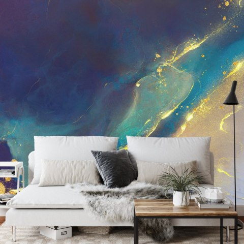 Fototapeta Golden Abstract Elements With Watercolor Texture Flizelina 208x146 FT-448543-VEXL