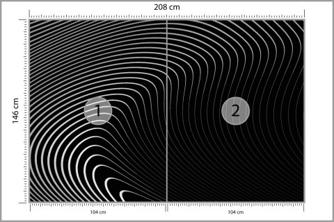 Fototapeta Of The Gray Pattern Of Lines . Eps10. Flizelina 208x146 FT-448542-VEXL