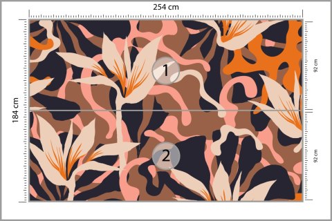Fototapeta Abstract Jungle Plants Pattern. Creative Collage Contemporary Floral Seamless Pattern. Fashionable Template For Desig
