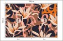 Fototapeta Abstract Jungle Plants Pattern. Creative Collage Contemporary Floral Seamless Pattern. Fashionable Template For Desig