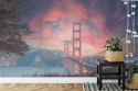 Fototapeta Beautiful View Of Golden Gate Bridge In Background Of Mountains During Sunset Flizelina 208x146 FT-448555-VEXL