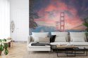 Fototapeta Beautiful View Of Golden Gate Bridge In Background Of Mountains During Sunset Vinyl Gładki 152.5x104 FT-448555-VGL