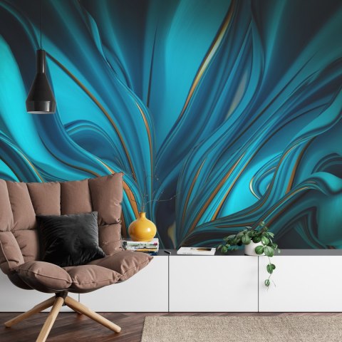 Fototapeta Bright Background With A Volumetric Pattern And Print. 3D , 3D Rendering. Vinyl Strukturalny 208x146 FT-448550-VSXL