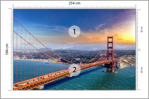 Fototapeta Golden Gate Bridge In San Francisco Flizelina 254x184 FT-448558-V4