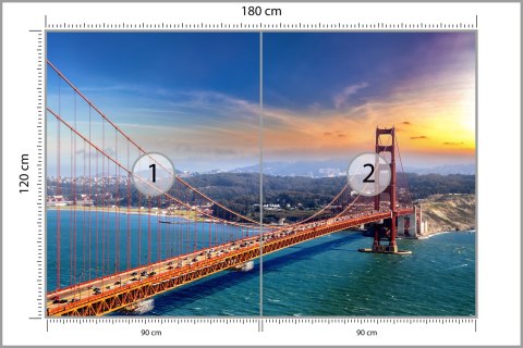 Fototapeta Golden Gate Bridge In San Francisco Tapeta Samoprzylepna 180x120 FT-448558-SK180-120