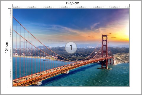 Fototapeta Golden Gate Bridge In San Francisco Vinyl Gładki 152.5x104 FT-448558-VGL