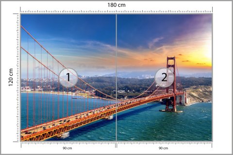 Fototapeta Golden Gate Bridge In San Francisco Vinyl Gładki 180x120 FT-448558-VG180-120