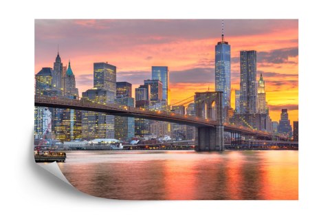 Fototapeta Lower Manhattan Skyline And Brooklyn Bridge Flizelina 208x146 FT-448554-VEXL