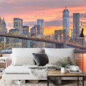 Fototapeta Lower Manhattan Skyline And Brooklyn Bridge Flizelina 208x146 FT-448554-VEXL