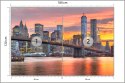 Fototapeta Lower Manhattan Skyline And Brooklyn Bridge Vinyl Strukturalny 180x120 FT-448554-VS180-120