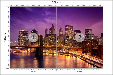 Fototapeta New York Manhattan Pont De Brooklyn Flizelina 208x146 FT-448557-VEXL
