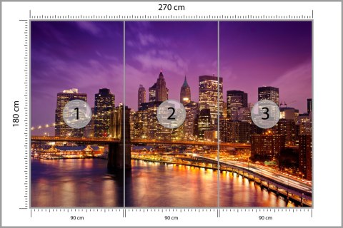 Fototapeta New York Manhattan Pont De Brooklyn Flizelina 270x180 FT-448557-VE270-180