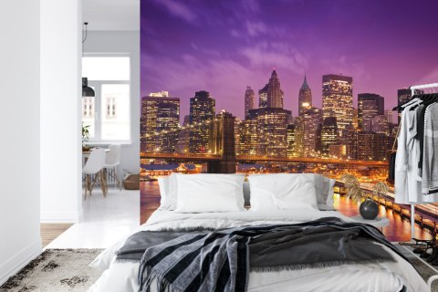 Fototapeta New York Manhattan Pont De Brooklyn Vinyl Strukturalny 180x120 FT-448557-VS180-120