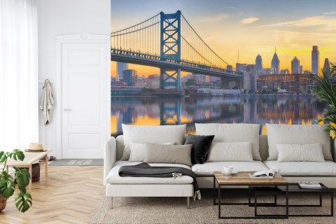 Fototapeta Philadelphia Sunset Skyline Refection Flizelina 254x184 FT-448556-V4