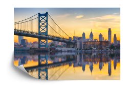 Fototapeta Philadelphia Sunset Skyline Refection Flizelina Zmywalna 208x146 FT-448556-VEMLXL