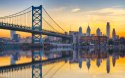 Fototapeta Philadelphia Sunset Skyline Refection Flizelina Zmywalna 208x146 FT-448556-VEMLXL