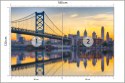 Fototapeta Philadelphia Sunset Skyline Refection Vinyl Gładki 180x120 FT-448556-VG180-120
